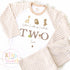 Personalised Beige Dinosaur Pyjamas, Beige Birthday Dino Pyjamas, When i wake up i&