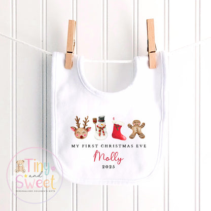 Personalised Babies First Christmas Eve Sleepsuit, Babies 1st Xmas Eve Gift Idea, Pyjamas, 1st Xmas Babygrow, Christmas Outfit for baby