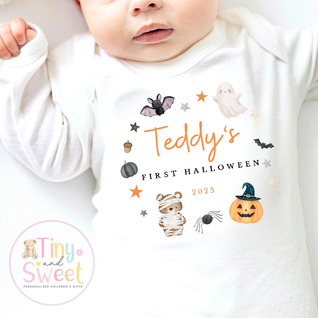 First Halloween Sleepsuit, Baby 1st Halloween Gift Idea, 1st Halloween Babygrow, Halloween Outfit for baby, Halloween costume