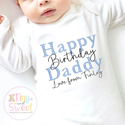 Happy Birthday Daddy T Shirt, Daddy birthday Gift, New Dad Gift, Daddys birthday, 1st birthday as my daddy, Toddler Daddy Birthday Tee