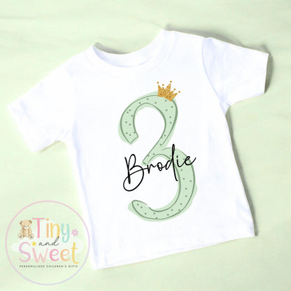 Personalised Birthday T Shirt, Number Bday Tee, Birthday Gift, Toddler Birthday Top, Child Birthday T Shirt, Birthday Keepsake, Number Top