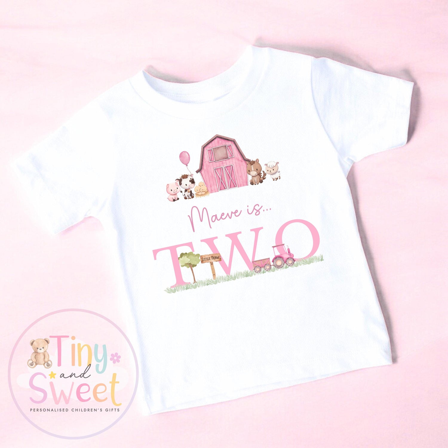 Personalised Farm Birthday Sweatshirt, Custom Farm Birthday Tee, 1st, 2nd, 3rd, 4th, Farms, Farmyard Animals Birthday T-Shirt