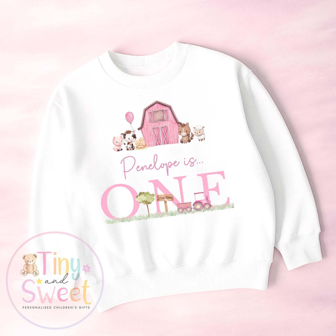 Personalised Farm Birthday T Shirt, Custom Farm Birthday Tee, 1st, 2nd, 3rd, 4th, Farms, Farmyard Animals Birthday T-Shirt