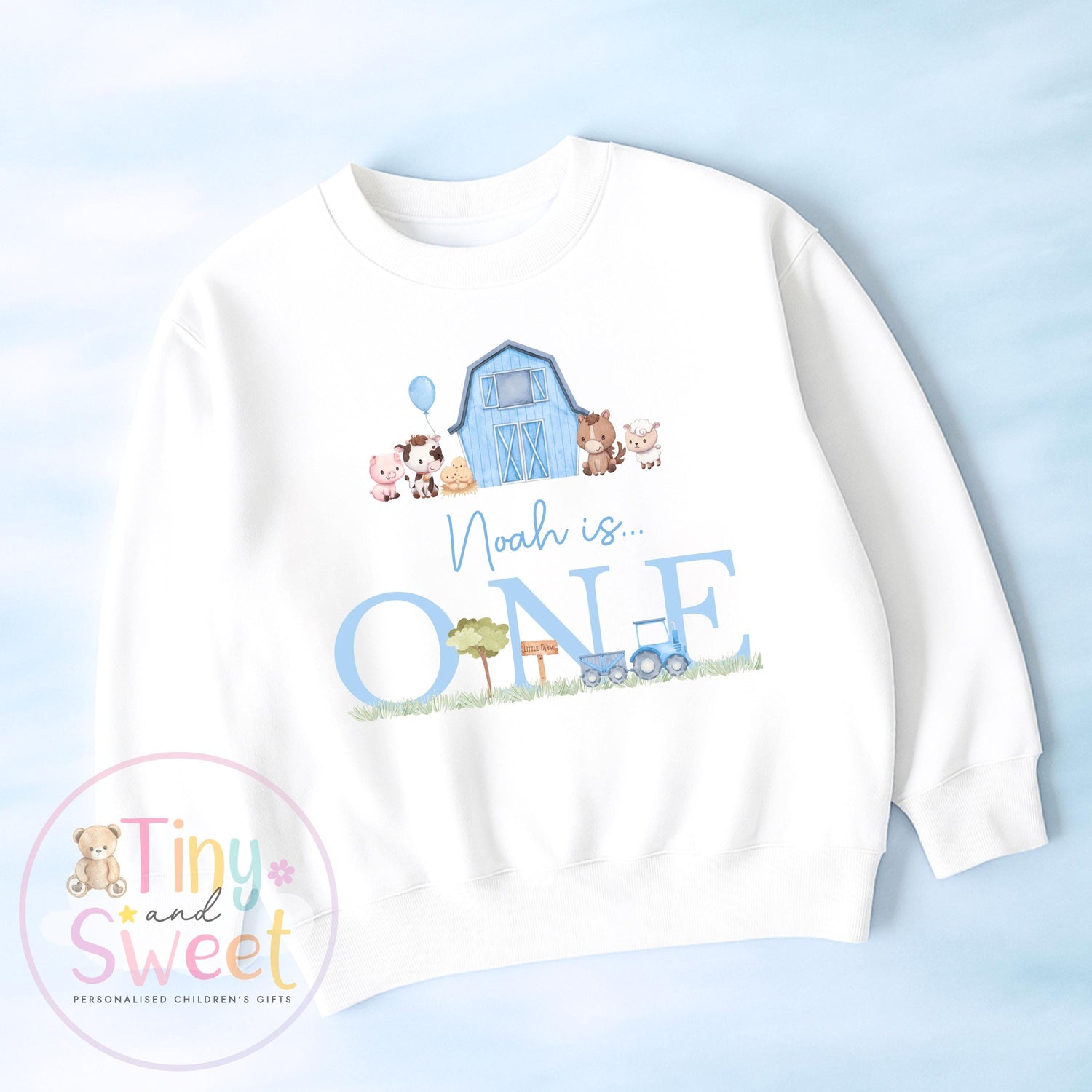 Personalised Farm Birthday Sweatshirt, Custom Farm Birthday Tee, 1st, 2nd, 3rd, 4th, Farms, Farmyard Animals Birthday T-Shirt