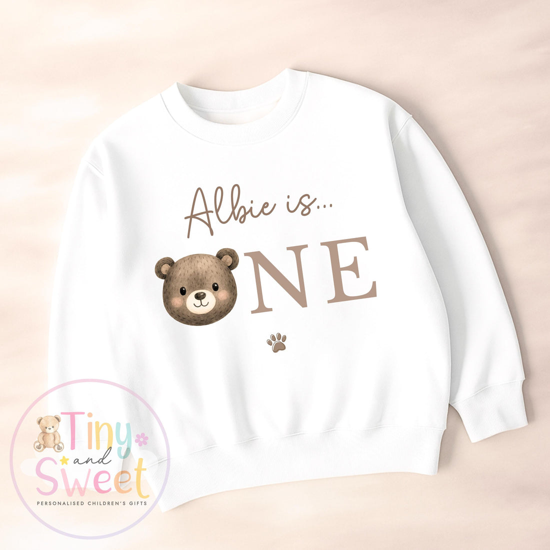 Personalised Teddy Bear Birthday Sweatshirt, Beary First Birthday Tee, 1st, 2nd, 3rd, 4th, Teddy, Bear Theme Birthday T-Shirt