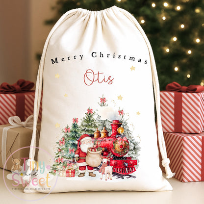 My first Christmas Sack, Personalised Christmas Bag, Santa sack, Babies 1st Christmas, Christmas Eve Bag, Custom Baby Gift, Baby Girl/Boy