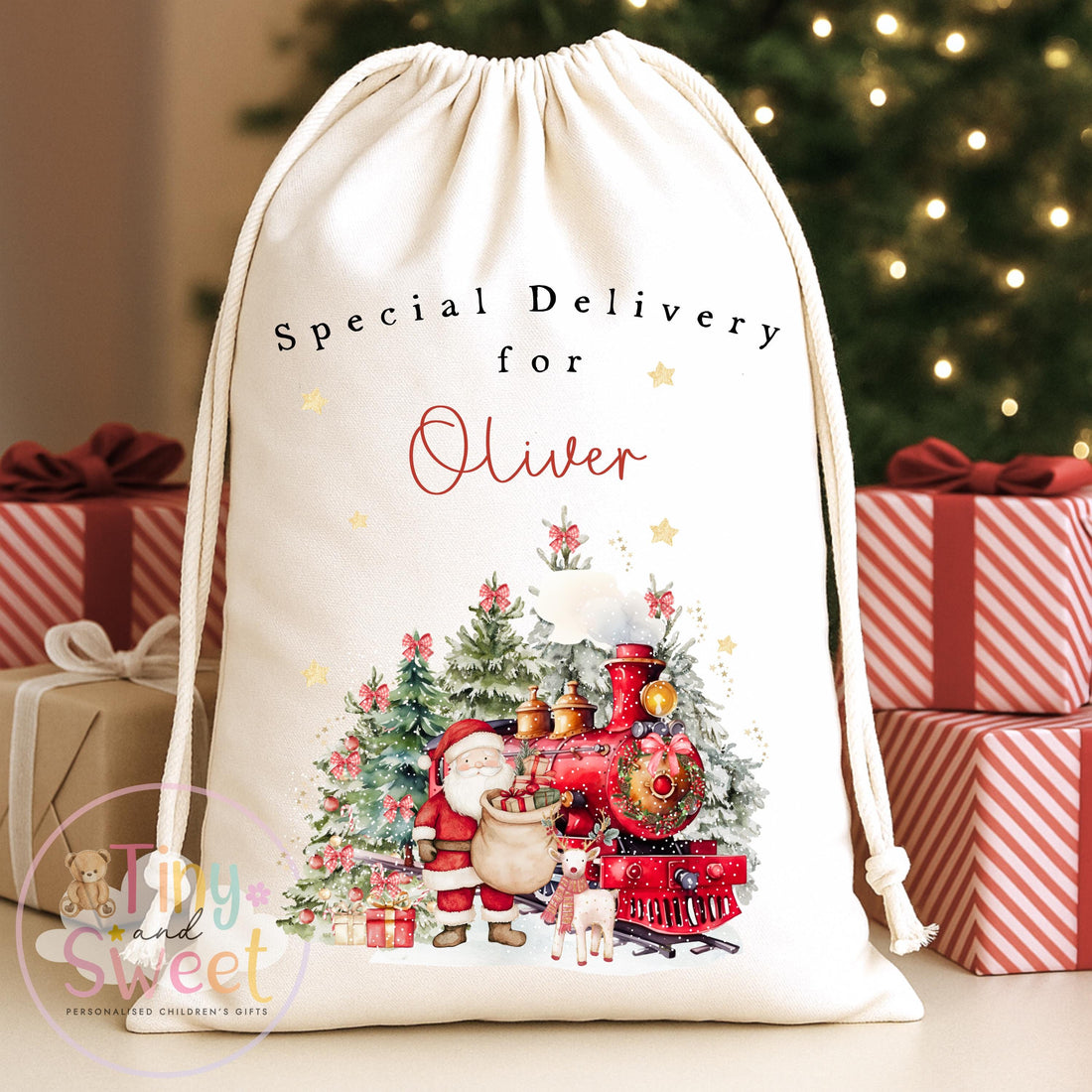 My first Christmas Sack, Personalised Christmas Bag, Santa sack, Babies 1st Christmas, Christmas Eve Bag, Custom Baby Gift, Baby Girl/Boy