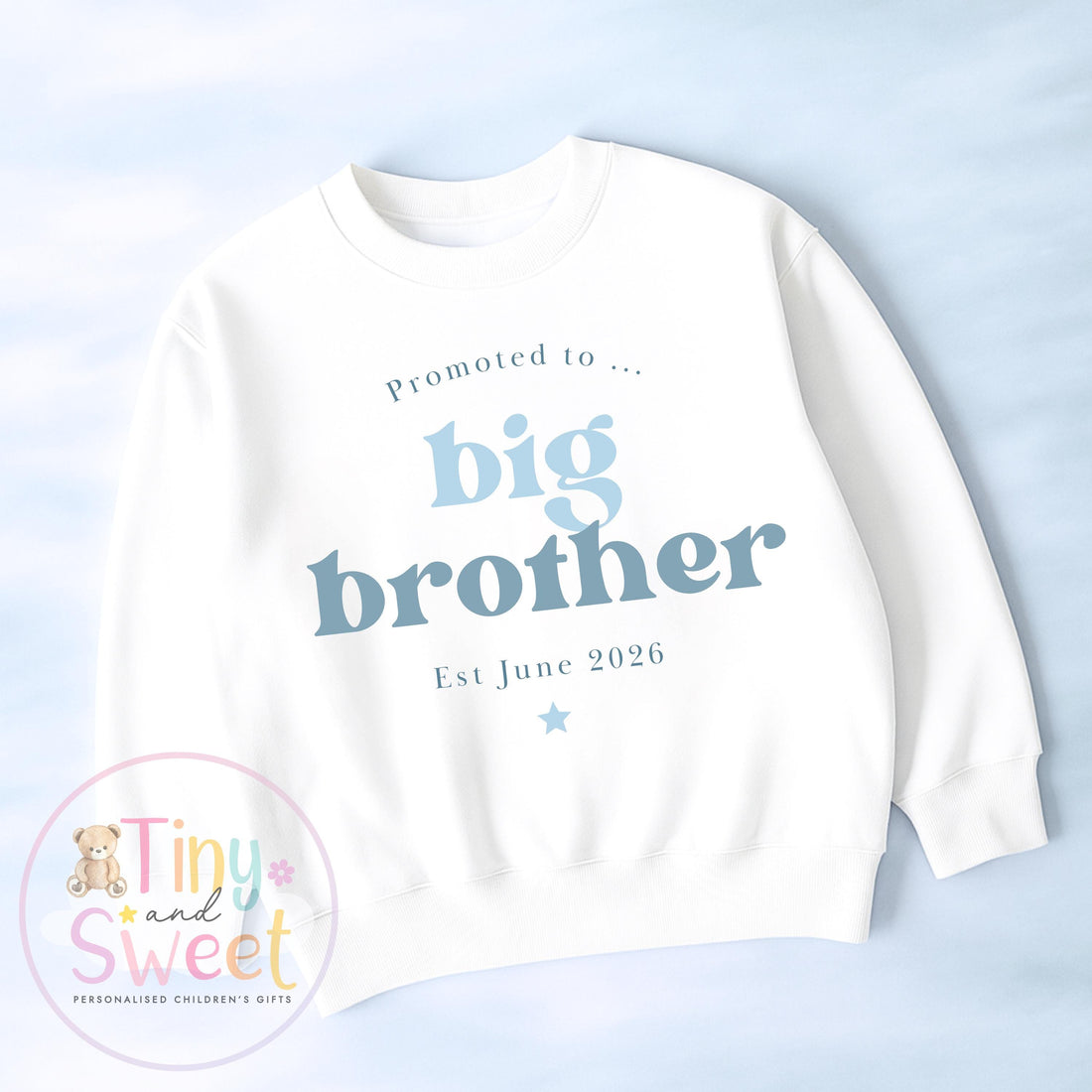 Big Brother Personalised Sweatshirt - Big Brother Announcement - Promoted to Big Brother - Sibling Gift - Big Brother T Shirt