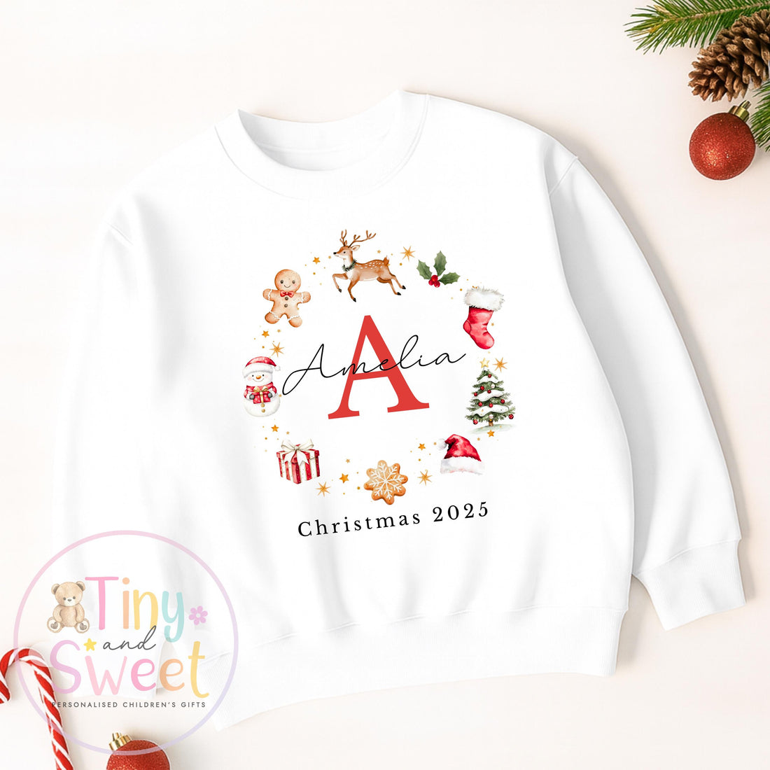 Personalised Christmas Sweatshirt, Christmas Eve Sweatshirt, Christmas Outfit, Childrens, Xmas sweater, Kids Christmas Sweatshirt