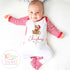 My First Christmas Teddy Bear Sleepsuit: Personalised Babies 1st Christmas Outfit
