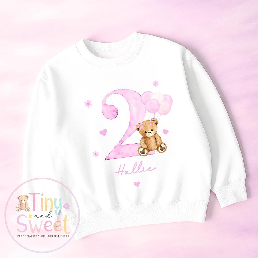 Personalised Teddy Bear Birthday Sweatshirt, T Shirt, Custom Beary First Birthday Tee, 1st Birthday Tshirt, 2nd, 3rd, Blue Bear