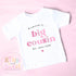Promoted to Big Cousin T-Shirt – Girls Announcement Top – New Baby Reveal Gift, Big Cousin Shirt for Girls – Pregnancy Announcement Tee