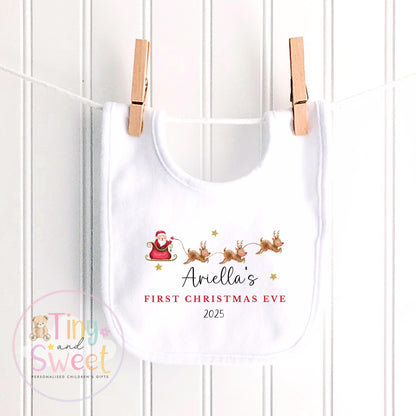 Personalised Babies First Christmas Eve Sleepsuit, Babies 1st Xmas Eve Gift Idea, Pyjamas, 1st Xmas Babygrow, Christmas Outfit for baby
