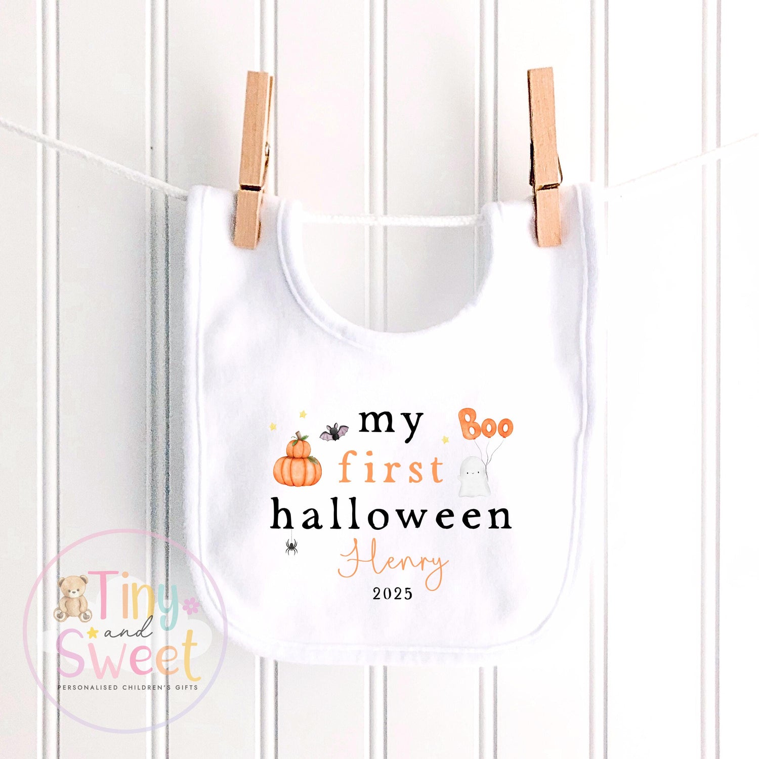 Personalised My First Halloween Baby Sleepsuit Keepsake, Halloween outfit for baby, Babies 1st Halloween, Spooky Season, First Spook
