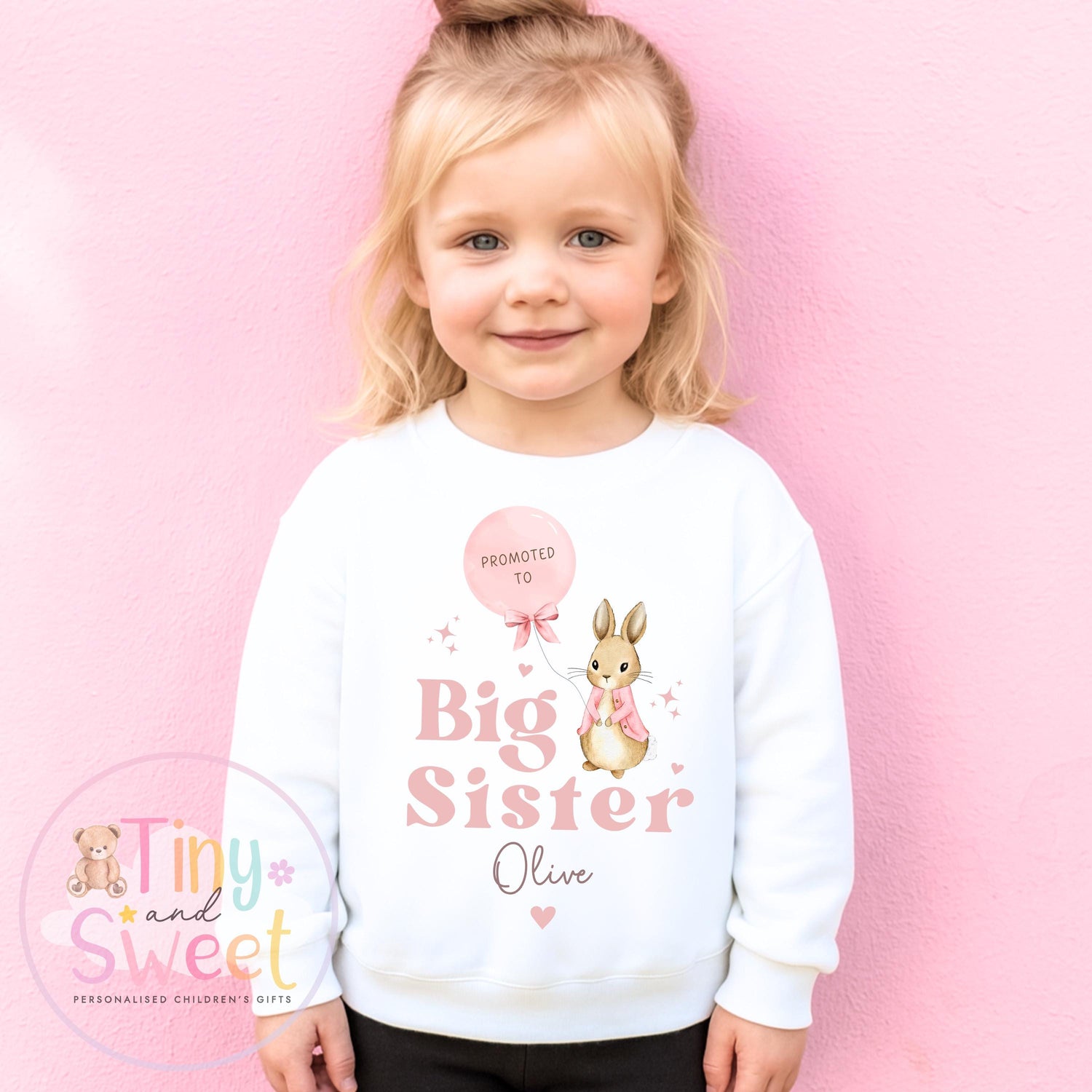 Personalised Big Sister Sweatshirt, Big Sister Reveal outfit, Announcement Gift for Siblings and Family, Big Sister Sweater