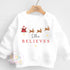 Personalised Christmas Jumper For Children, Christmas Sweatshirt, Santa and Reindeer, Christmas Day Jumper, Toddler Xmas Jumper
