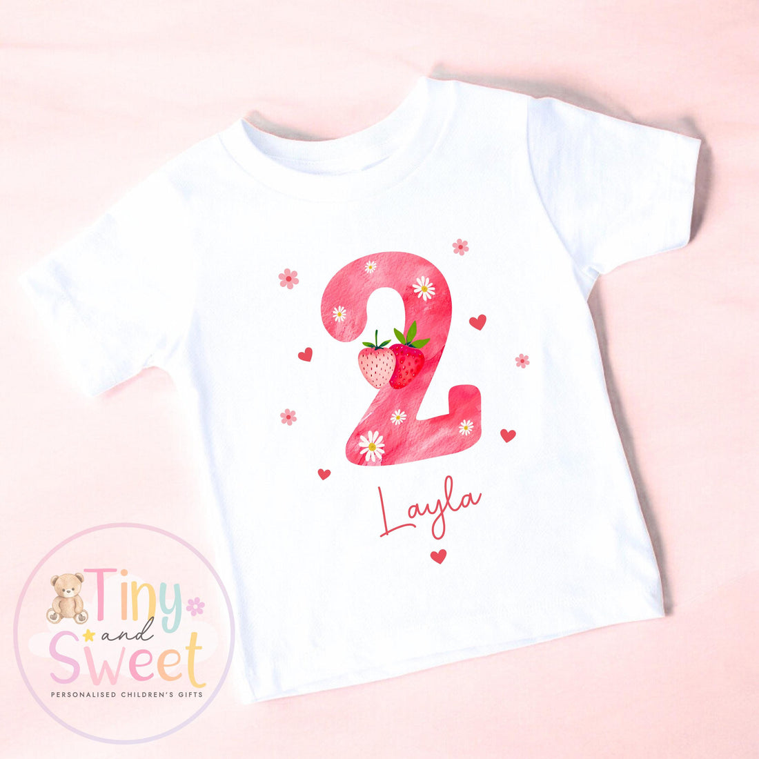 Personalised Strawberry Birthday Sweatshirt, Berry First Birthday Tee, 1st, 2nd, 3rd, 4th, Berries, Strawberies Theme Birthday T-Shirt
