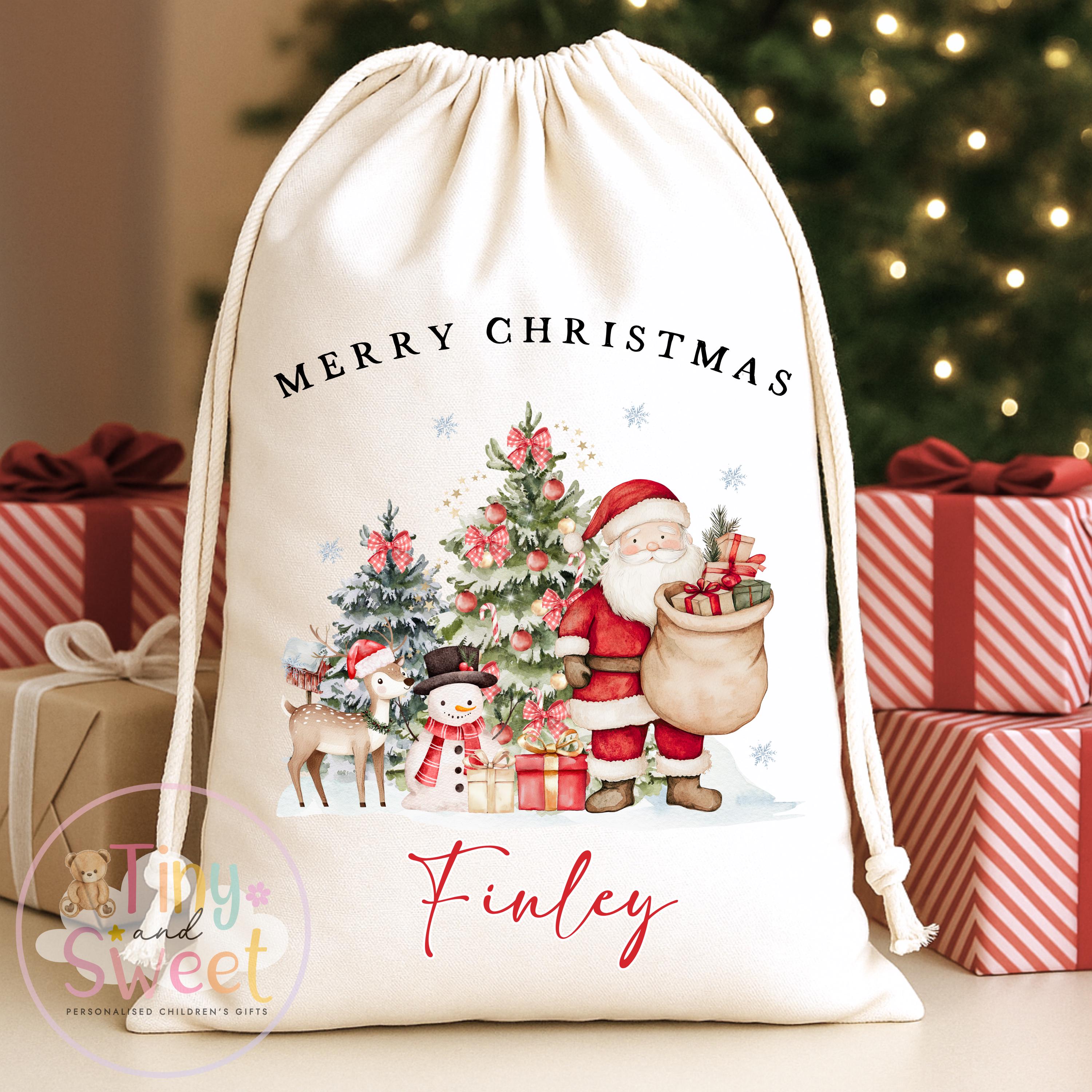 My first Christmas Sack, Personalised Christmas Bag, Santa sack, Babies 1st Christmas, Christmas Eve Bag, Custom Baby Gift, Baby Girl/Boy