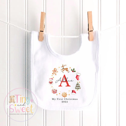 Personalised Christmas Sleepsuit, Babies first Christmas, 1st Christmas Babygrow, 1st xmas, Christmas gift for new baby