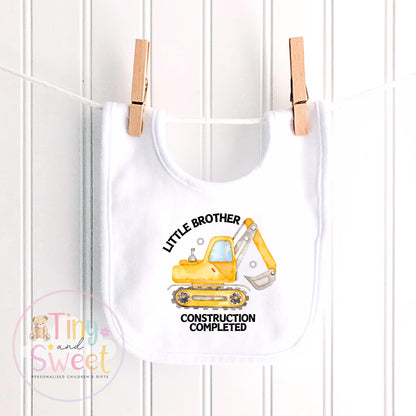 Little Brother Construction Sleepsuit, Big Brother, Little Brother, Pastel Little Brother T Shirt, Little Brother Top, Big Brother Gift