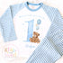 Blue Teddy Bear Birthday Pyjamas, When I Wake Up I’ll Be..., Teddy Bear Birthday PJs, Blue Boys Sleepwear, Personalised Teddy Toddler Pjs