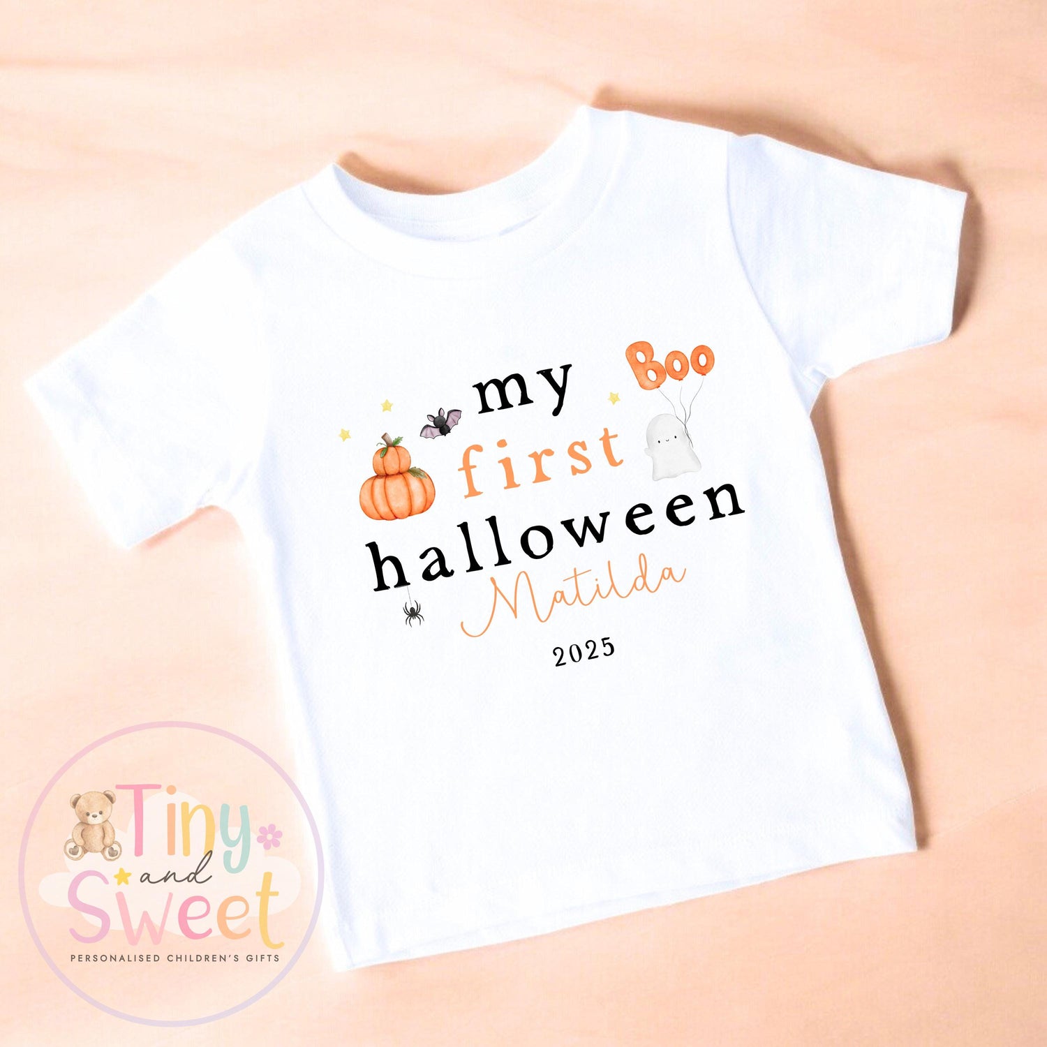 Personalised My First Halloween Baby Sleepsuit Keepsake, Halloween outfit for baby, Babies 1st Halloween, Spooky Season, First Spook