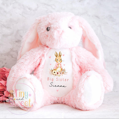 Personalised Little Sister Bunny, Big Sister Announcement, Best Big Sister, Personalised Bunny Toy, Promoted to Big Sister, Custom Bunny