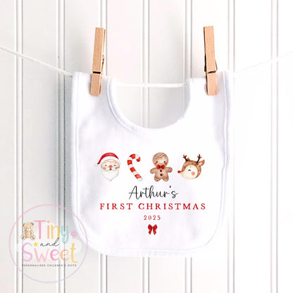 Personalised First Christmas Baby Grow , My First Christmas, Custom Name Sleepsuit, Baby’s First Christmas, Xmas Baby Outfit