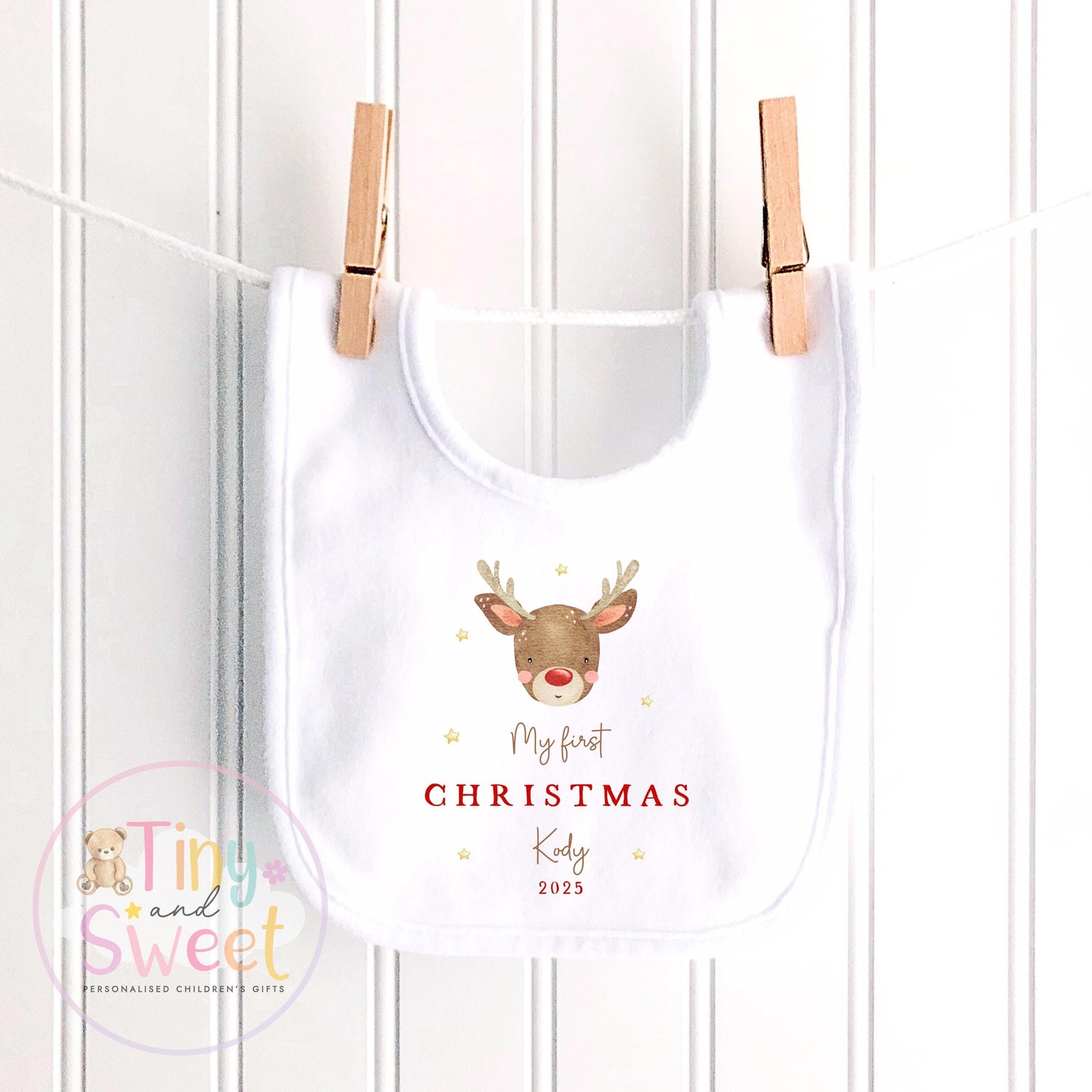 Personalised Babies First Christmas Sleepsuit, Babies 1st Xmas Gift Idea, Pyjamas, 1st Xmas Babygrow, Christmas Outfit for baby