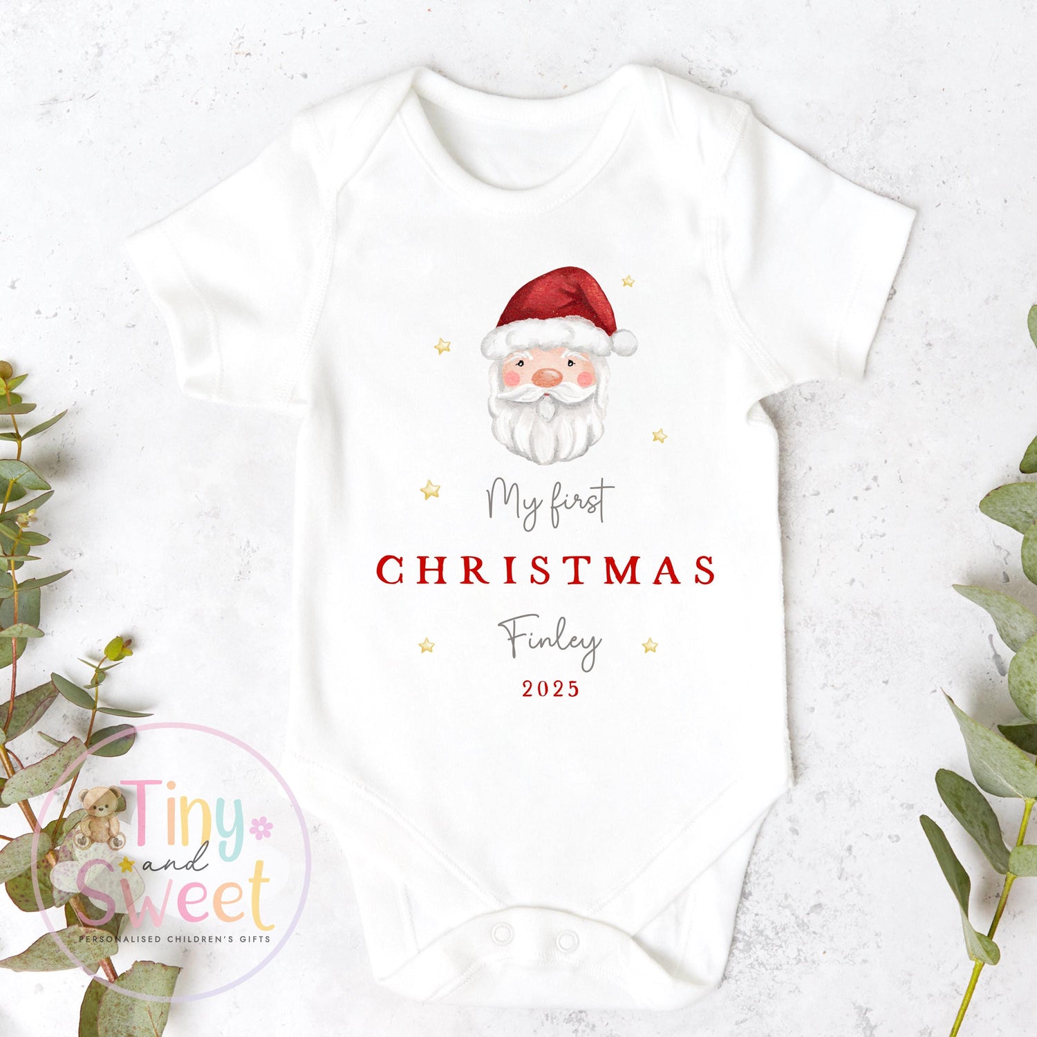 Personalised Babies First Christmas Sleepsuit, Babies 1st Xmas Gift Idea, Pyjamas, 1st Xmas Babygrow, Christmas Outfit for baby