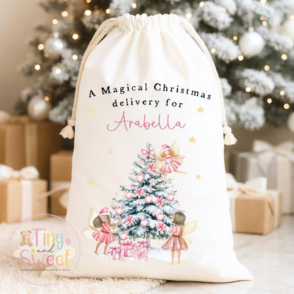 Magical Fairies Personalised Christmas Sack