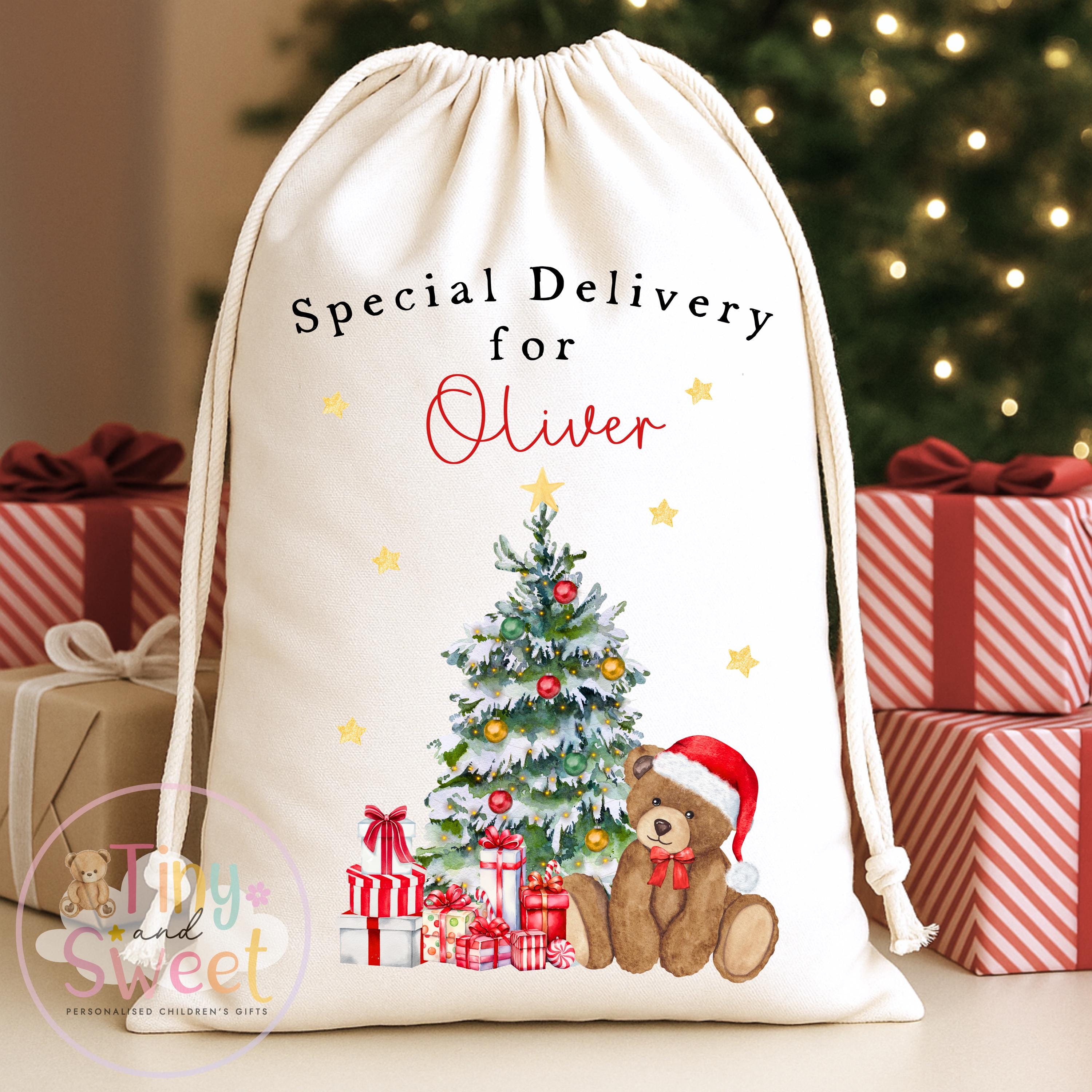 Personalised Christmas Sack, My First Christmas Sack, Santa sack, Babies 1st Christmas, Christmas Eve Bag, Custom Baby Gift, Baby Girl/Boy