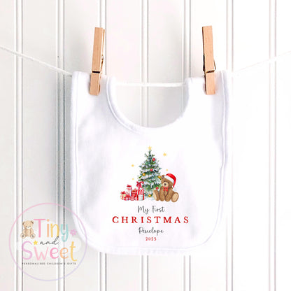 My First Christmas Sleepsuit, Personalised My First Christmas Babygrow, Baby’s 1st Christmas Outfit, Newborn Christmas Outfit, First Xmas