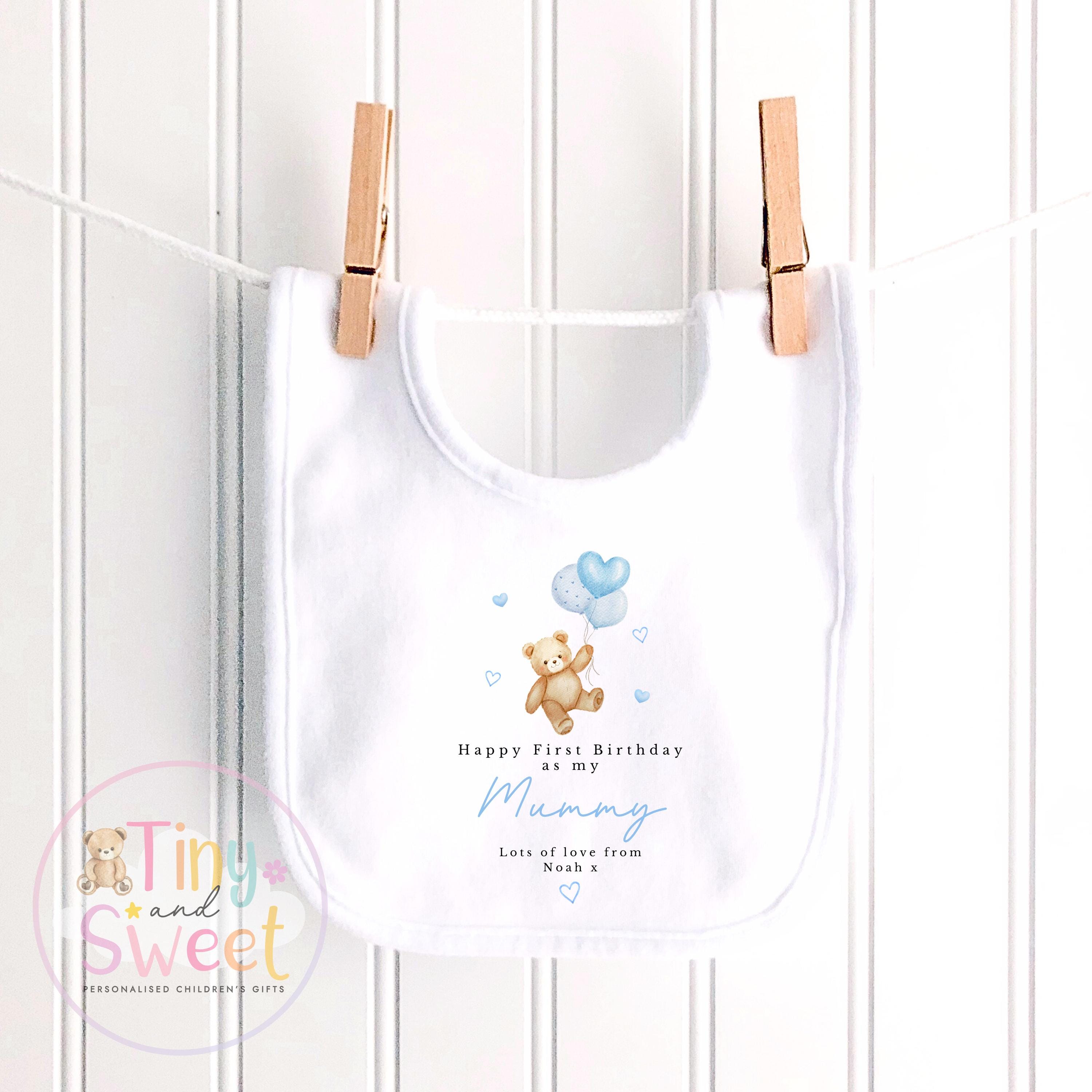 Happy 1st Birthday as My Mummy Sleepsuit, Baby Gift from Newborn, Personalised Baby Outfit, First Birthday as Mummy, Cute Baby Vest for Mum