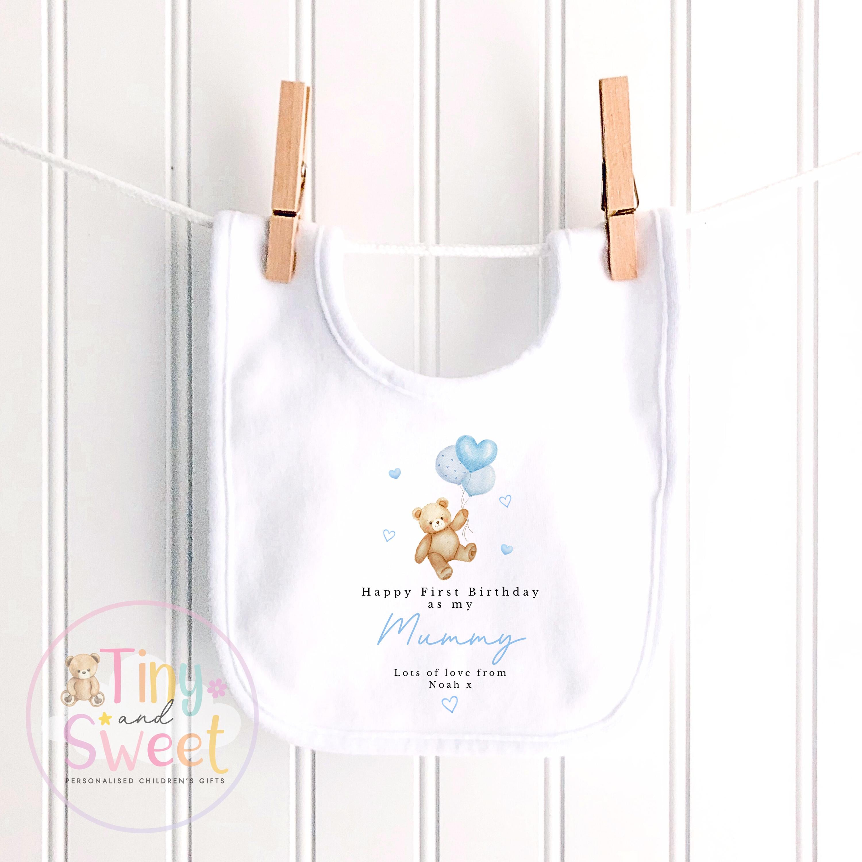 Happy 1st Birthday as My Mummy Sleepsuit, Baby Gift from Newborn, Personalised Baby Outfit, First Birthday as Mummy, Cute Baby Vest for Mum