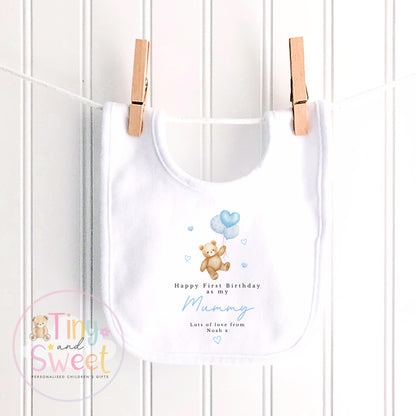 Happy 1st Birthday as My Mummy Sleepsuit, Baby Gift from Newborn, Personalised Baby Outfit, First Birthday as Mummy, Cute Baby Vest for Mum