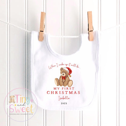 Personalised First Christmas Baby Grow , My First Christmas, Custom Name Sleepsuit, Baby’s First Christmas, Xmas Baby Outfit