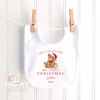 Personalised First Christmas Baby Grow , My First Christmas, Custom Name Sleepsuit, Baby’s First Christmas, Xmas Baby Outfit