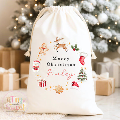 Personalised Christmas Sack, My First Christmas Sack, Santa sack, Babies 1st Christmas, Christmas Eve Bag, Custom Baby Gift, Baby Girl/Boy
