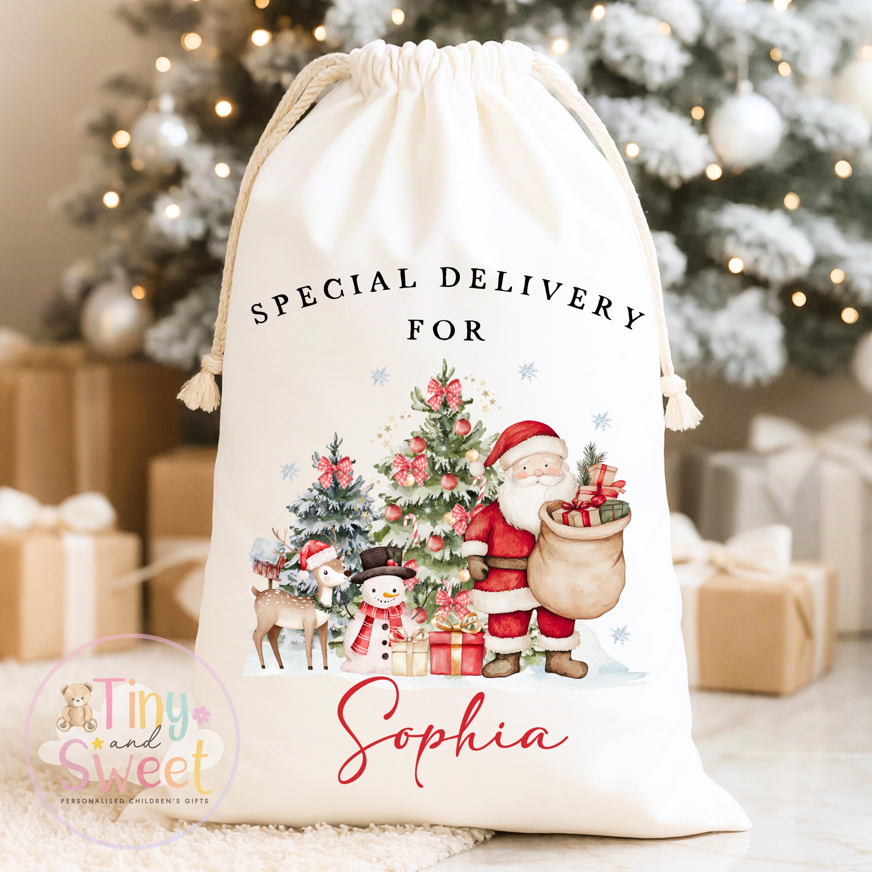 My first Christmas Sack, Personalised Christmas Bag, Santa sack, Babies 1st Christmas, Christmas Eve Bag, Custom Baby Gift, Baby Girl/Boy