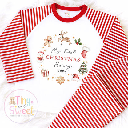 My First Christmas Pyjamas, Christmas Eve Pyjamas, Christmas Nightwear, Childrens Christmas pjs, Xmas pjs, Kids Christmas Pjs