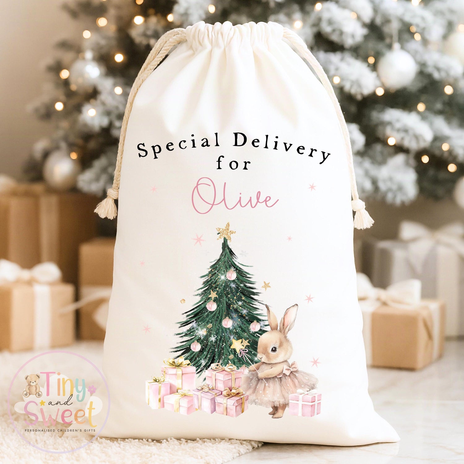 My First Christmas Sack, Christmas Sack Toddler, First christmas sack, XL christmas sack, Rabbit christmas sack, Christmas Eve Bag Girls