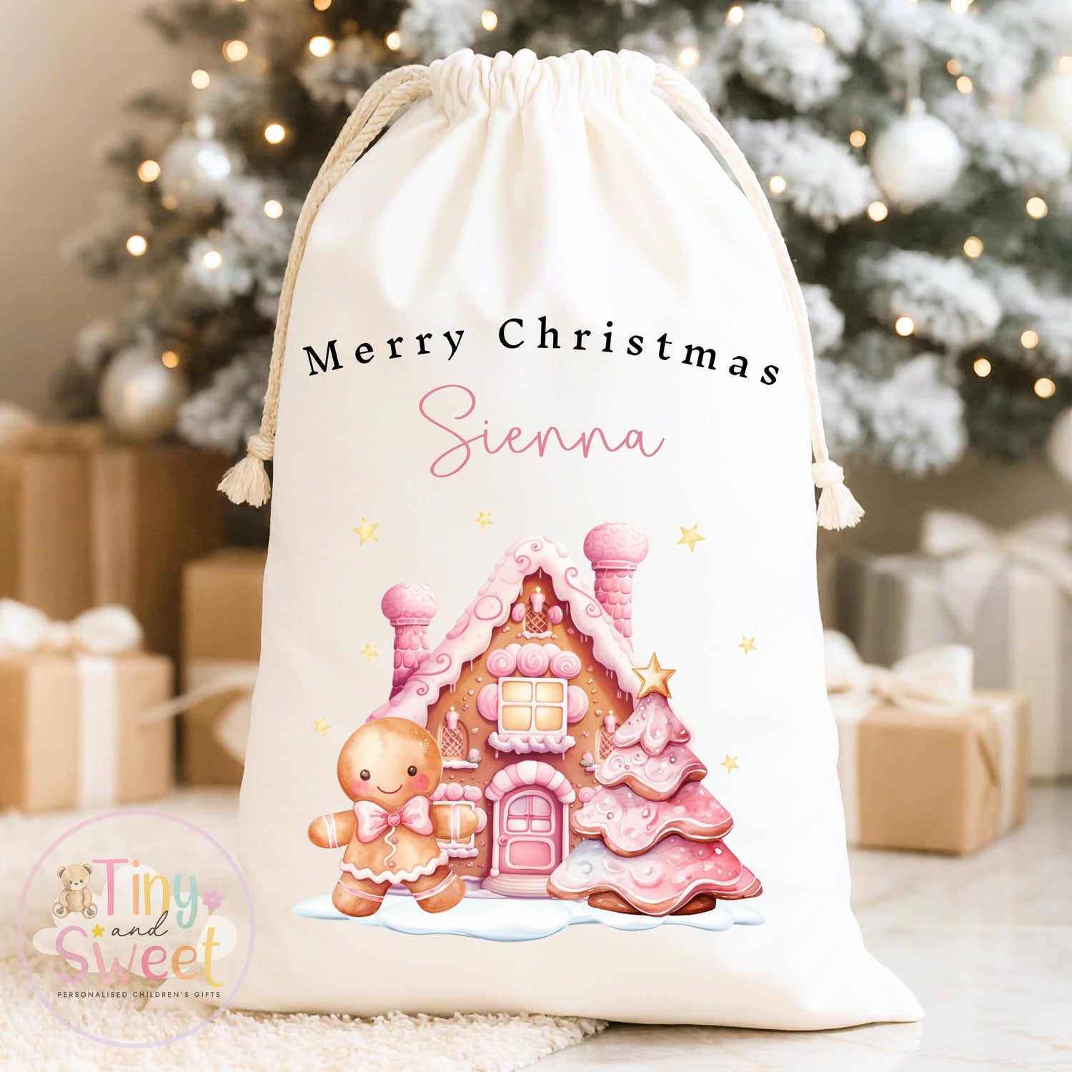 Personalised Christmas Sack, My First Christmas Sack, Santa sack, Babies 1st Christmas, Christmas Eve Bag, Custom Baby Gift, Baby Girl