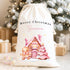 Pink Gingerbread House Personalised Christmas Sack