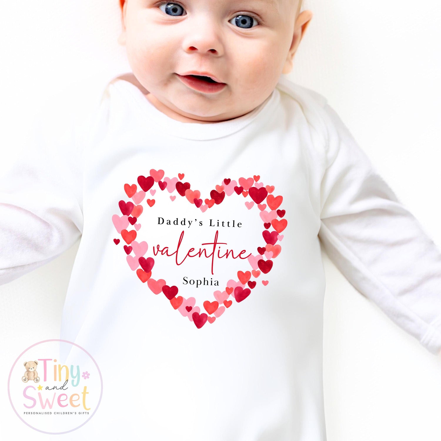Valentines Day babygrow, 1st valentines day sleepsuit, 1st Valentines as My Daddy, New Dad Gift, Daddy Valentines