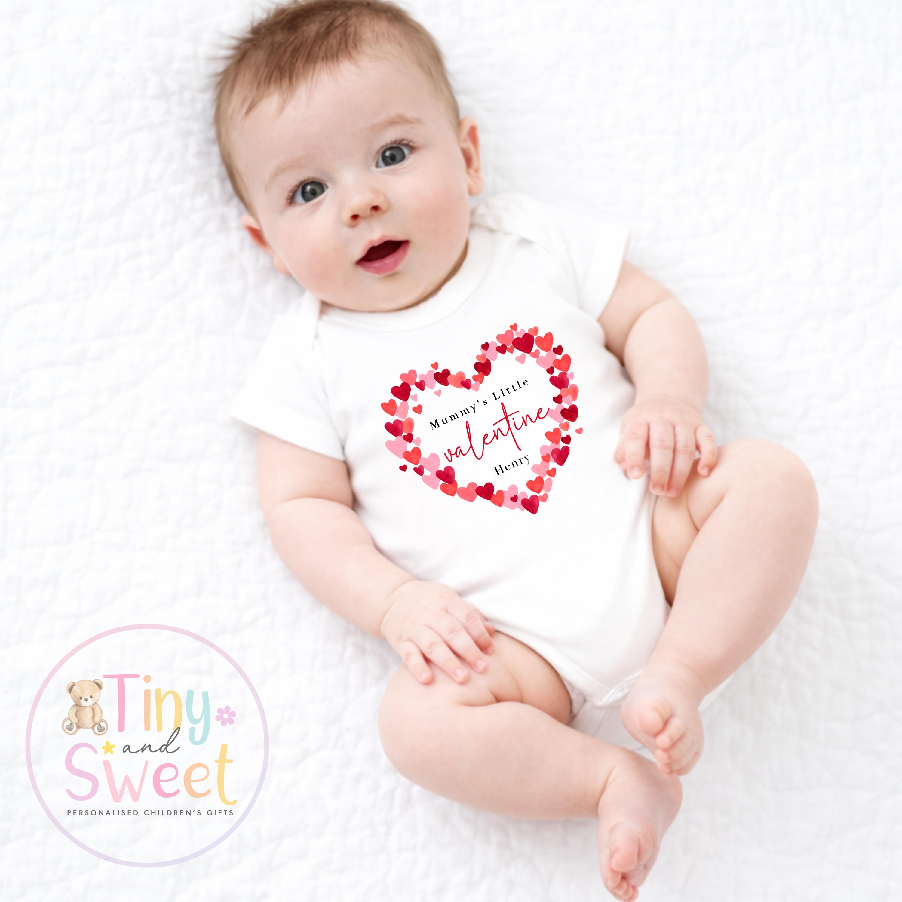 Valentines Day babygrow, 1st valentines day sleepsuit, 1st Valentines as My Daddy, New Dad Gift, Daddy Valentines