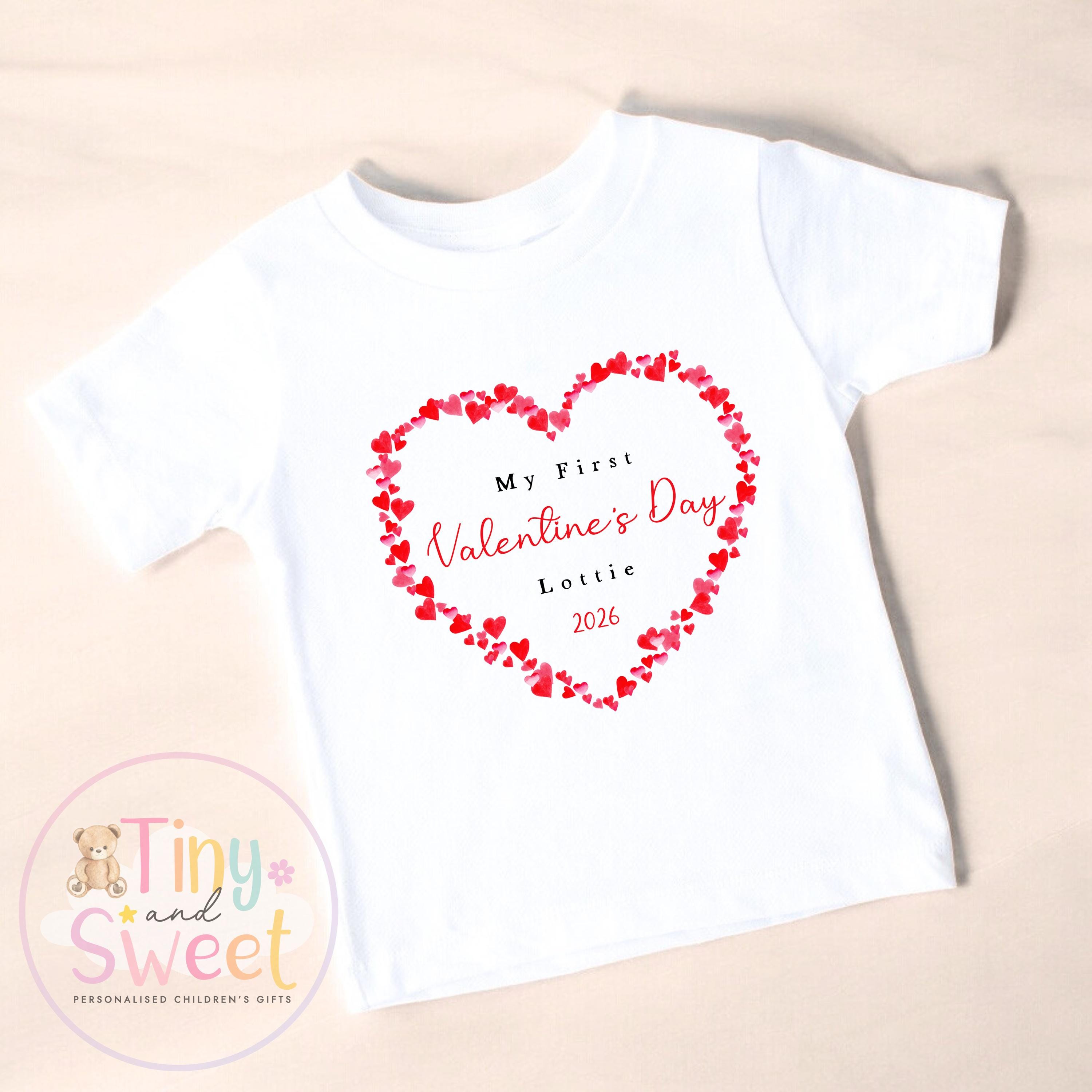My First Valentines Day babygrow, 1st valentines day sleepsuit, 1st Valentines as My Daddy, New Dad Gift, Daddy Valentines