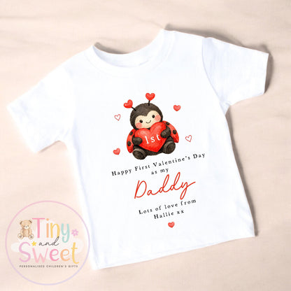 Valentines Day babygrow, 1st valentines day sleepsuit, 1st Valentines as My Daddy, New Dad Gift, Daddy Valentines