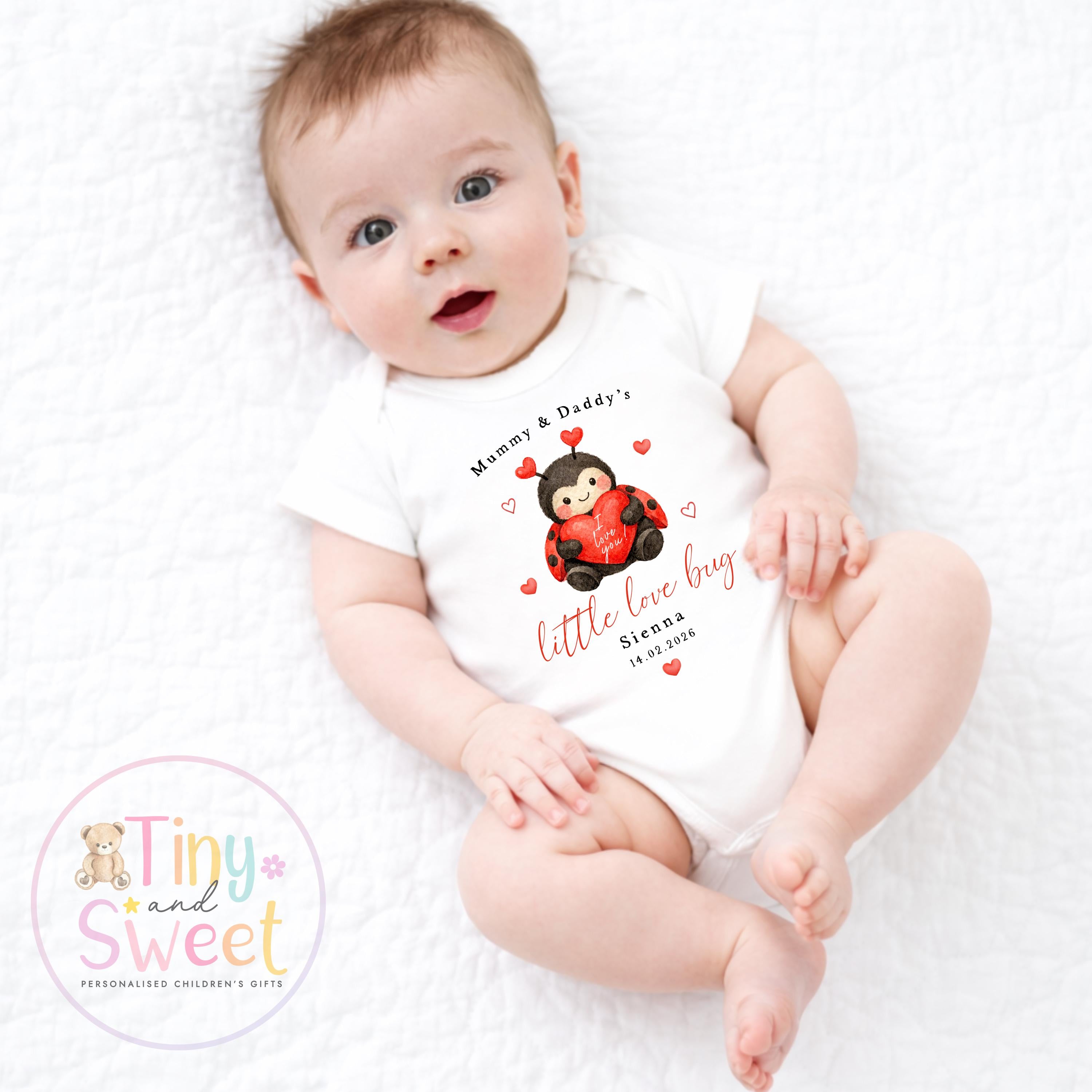 My First Valentines Day babygrow, 1st valentines day sleepsuit, 1st Valentines as My Daddy, New Dad Gift, Daddy Valentines