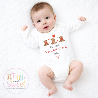 My First Valentines Day babygrow, 1st valentines day sleepsuit, 1st Valentines as My Daddy, New Dad Gift, Daddy Valentines